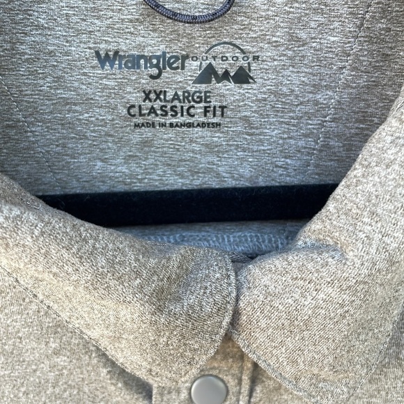 Wrangler Outdoor Polo Shirt Gray Short Sleeve XXLarge Classic Fit Performance - Picture 4 of 10